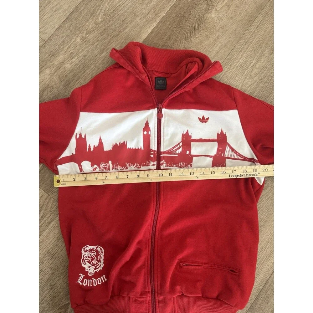 Adidas Originals London Bulldog track jacket Red Men’s Large Y2K Vintage